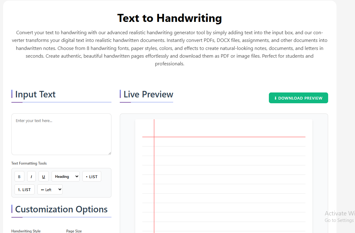 Text to Handwriting Converter – Realistic Handwriting Generator