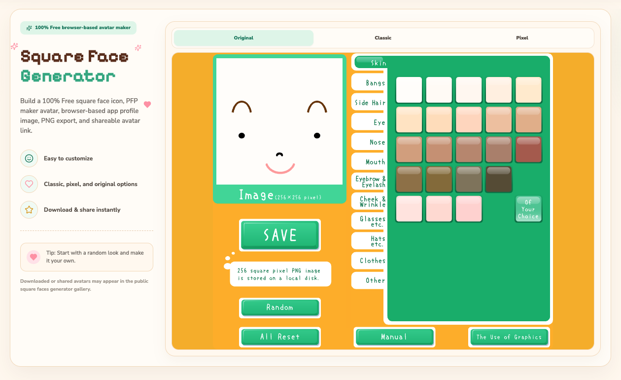 Free Square Face Generator | squareface-generator.org