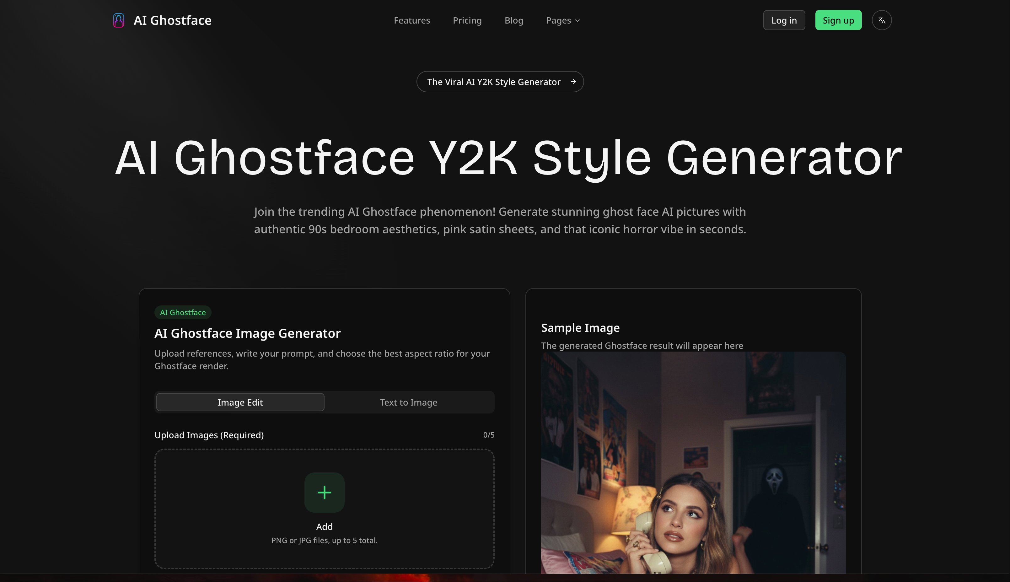 AI Ghostface - Viral Y2K Horror Photo Generator