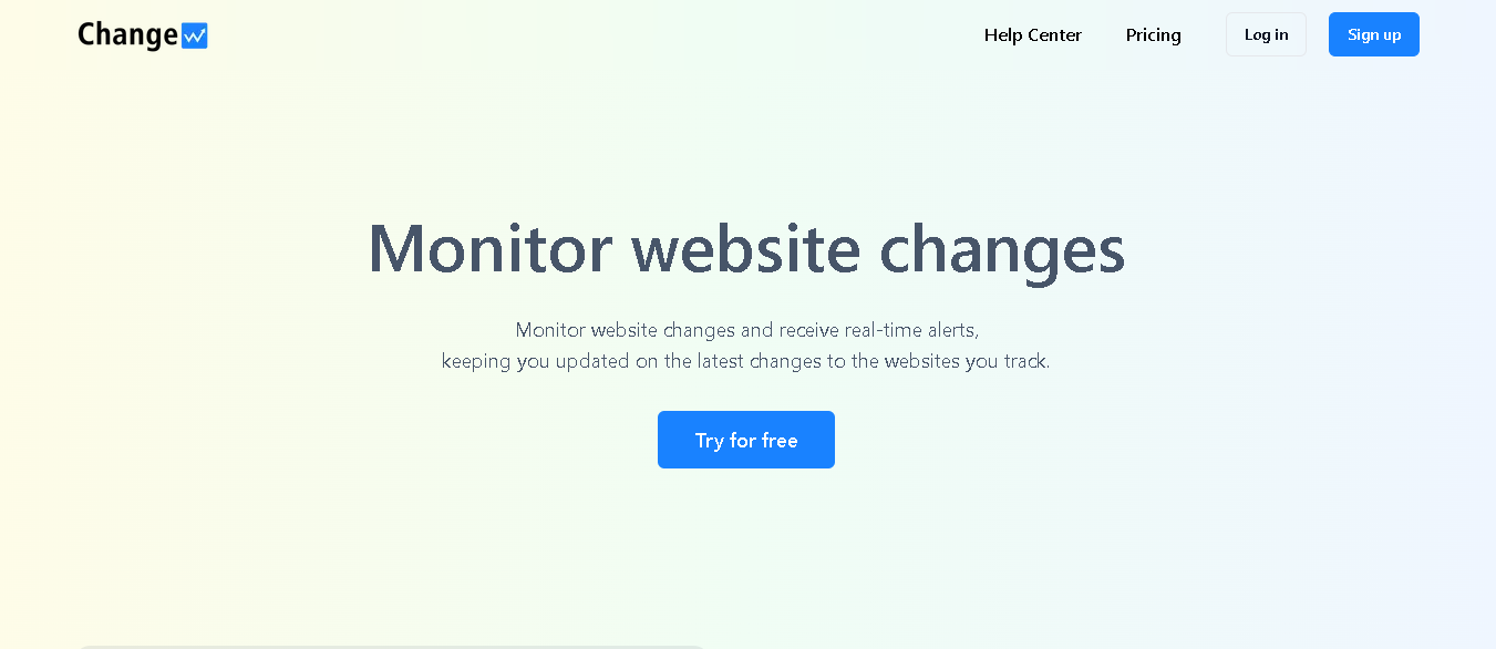 Monitor website changes