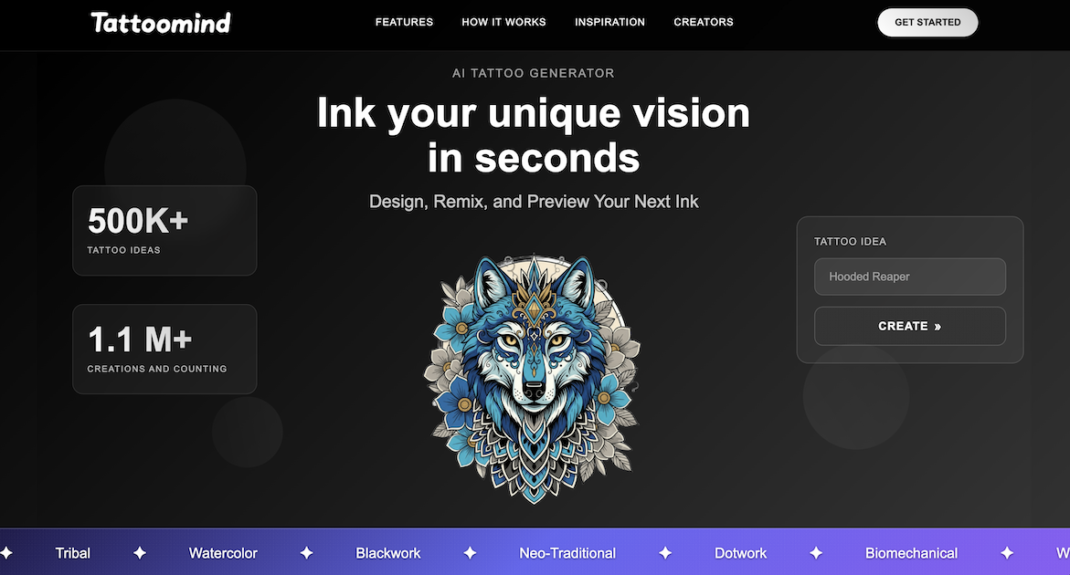 Create Your Dream Tattoo with TattooMind