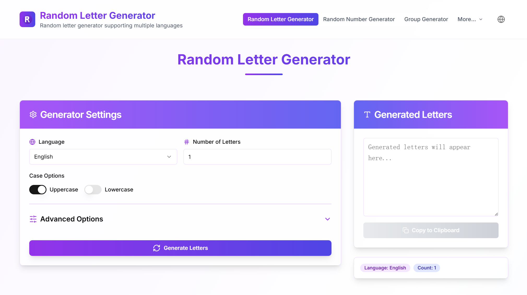 Random Letter Generator