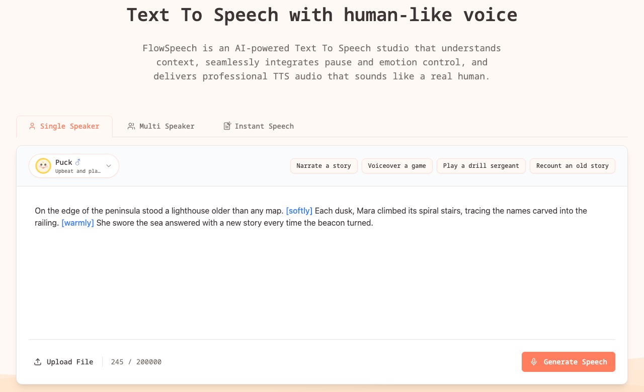 FlowSpeech | Context-Aware Text to Speech