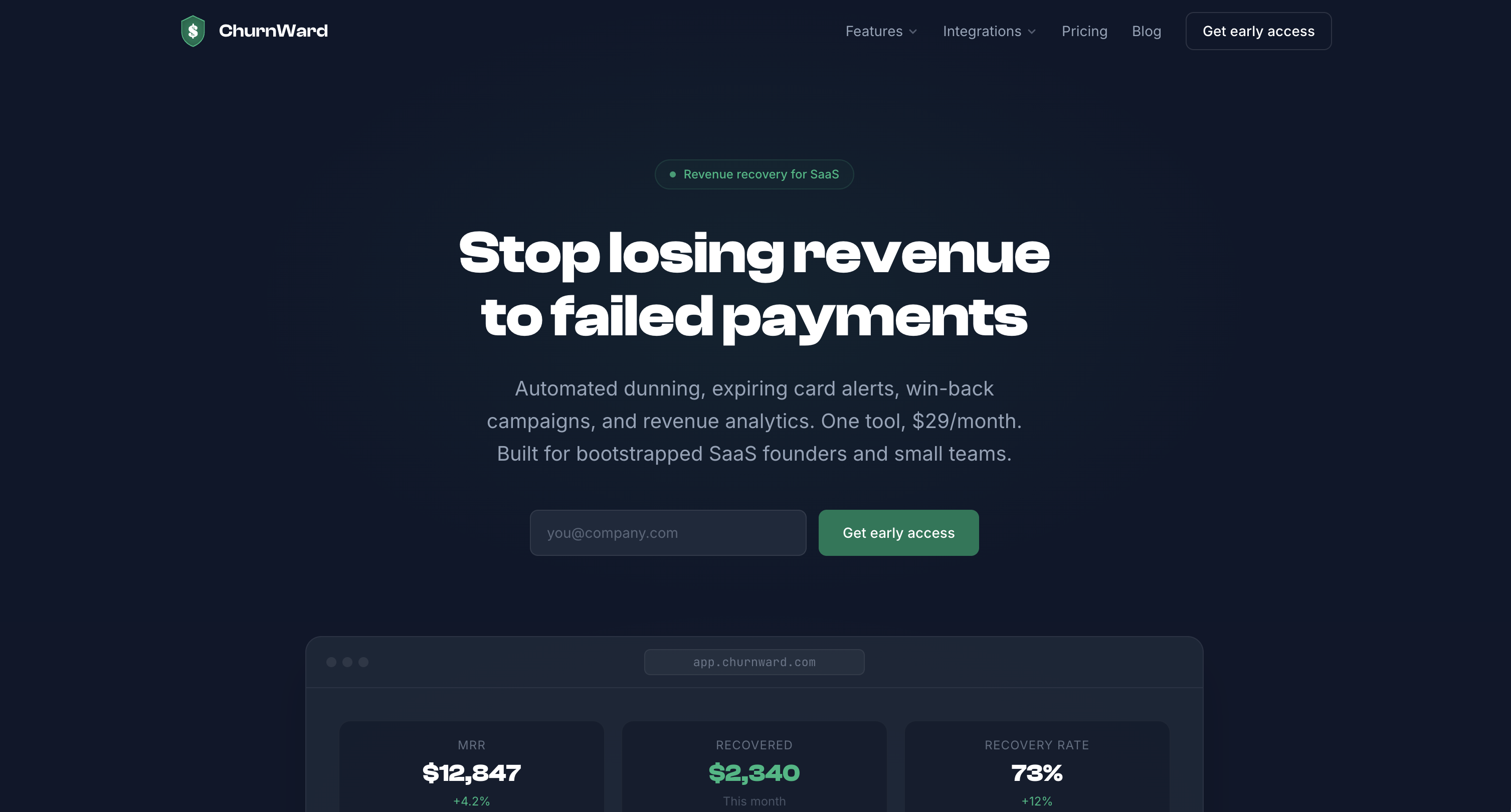 Stop losing SaaS revenue to failed payments.
