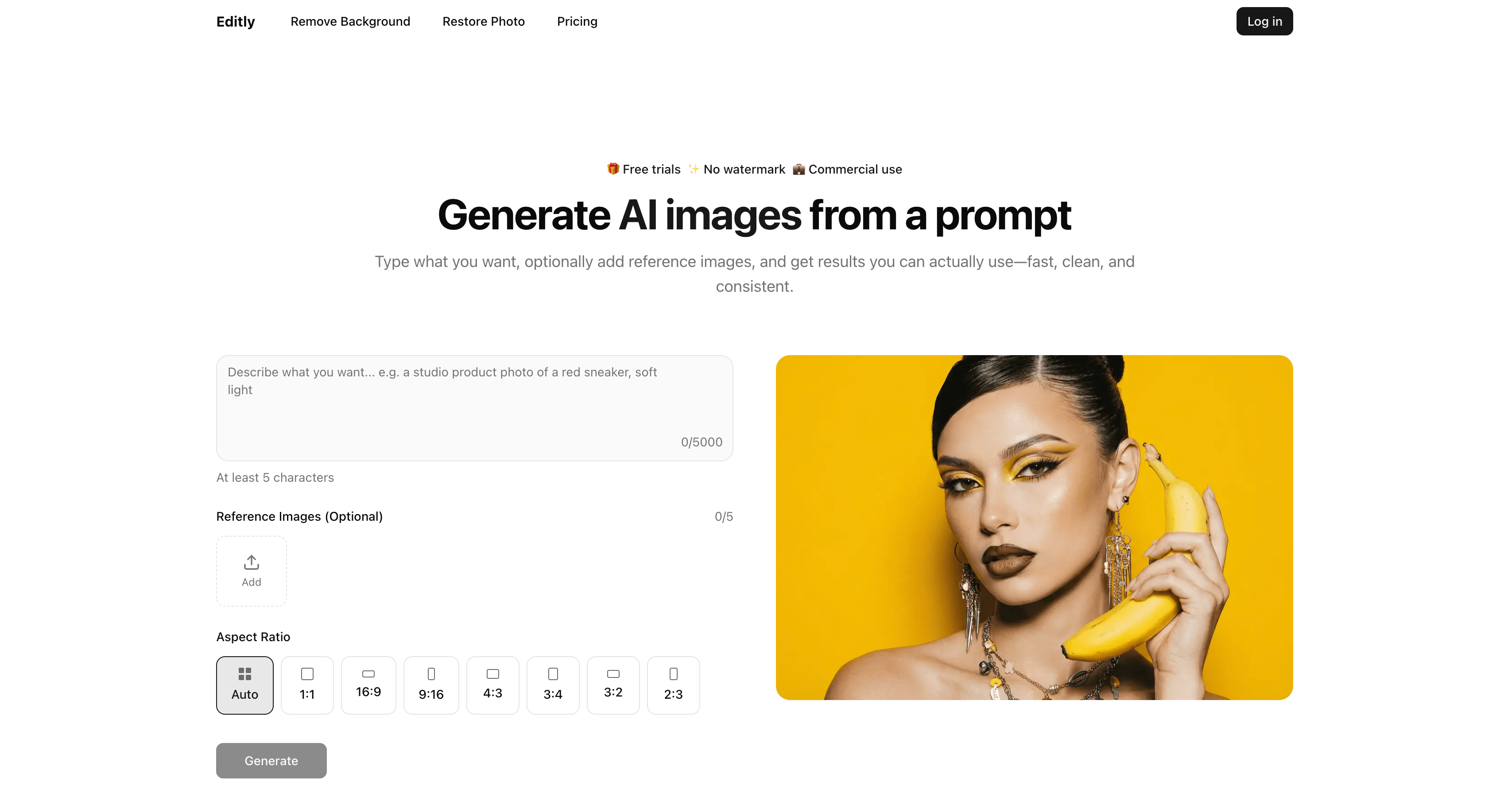 Editly AI: Simple, Smart, Browser-Based AI Photo Editor