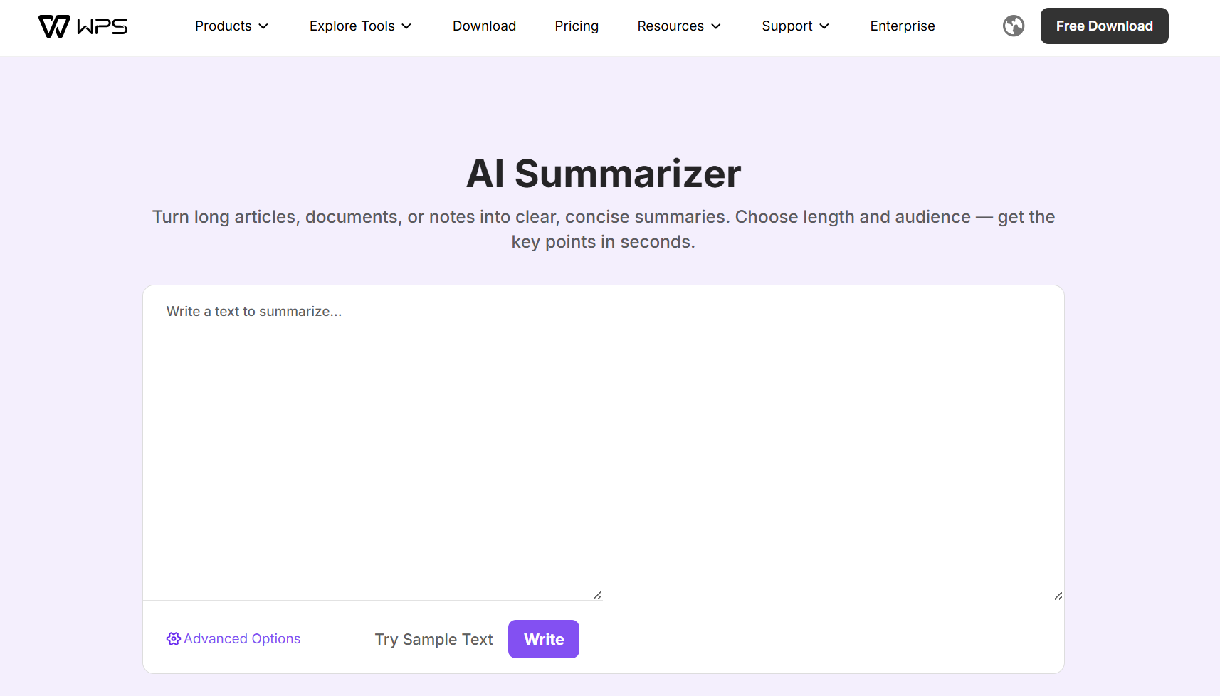 AI Summarizer – Summarize Text Online Instantly